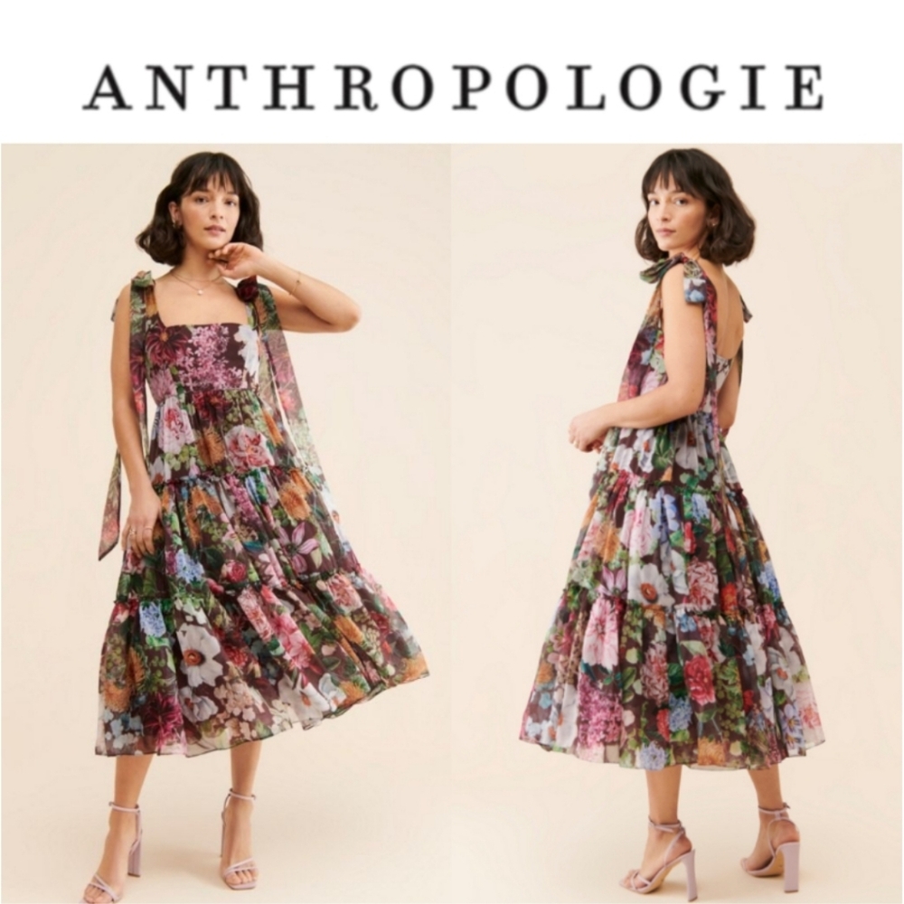 NEW - JUST IN *BHLDN Isabelle Floral Dress - Floral Multicolor Dress *